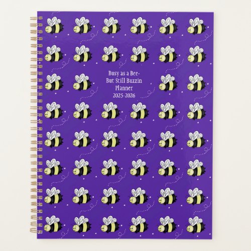 Purple Bumblebee "Busy as a Bee" Planner