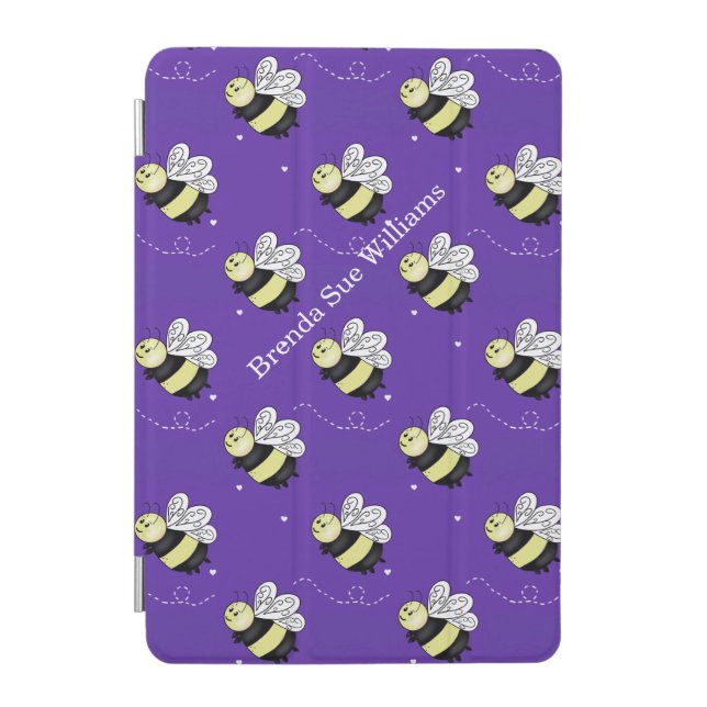 Purple Bumblebee  iPad Mini Cover (Front)