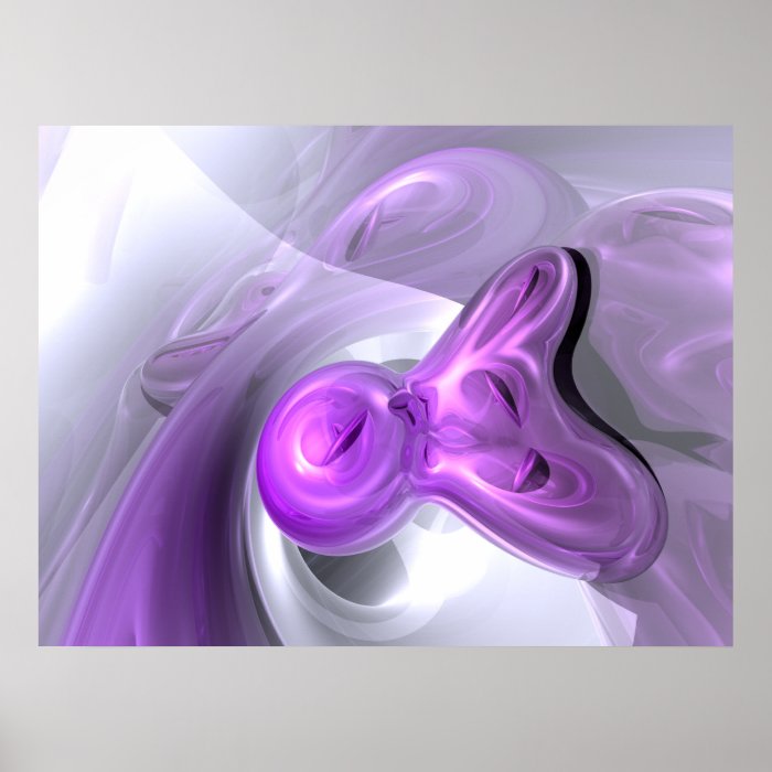 Purple Bunny Abstract Poster