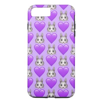 Purple Bunny Emoji Iphone 7 Plus Phone Case by BryBry07 at Zazzle
