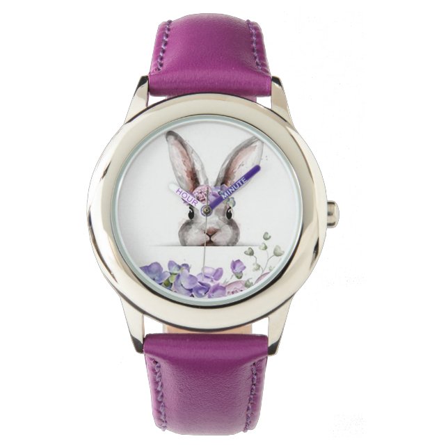 “Purple Bunny Rabbit” Kid’s Watch (Front)