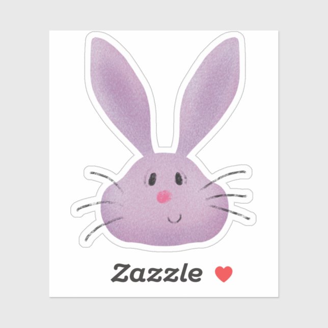 Purple bunny sticker (Sheet)