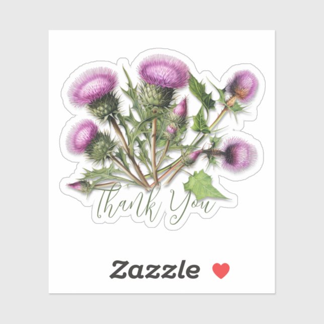 Purple Burdock Herbal Thank You Sticker (Sheet)