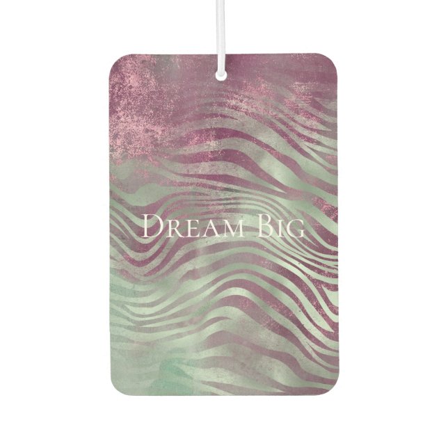 Purple Burgundy Aqua Mint Zebra Air Freshener (Front)