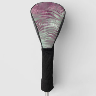 Purple Burgundy Aqua Mint Zebra Golf Head Cover