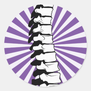 Purple Burst Spine Stickers