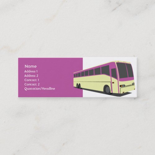 Purple Bus - Skinny Business Cards