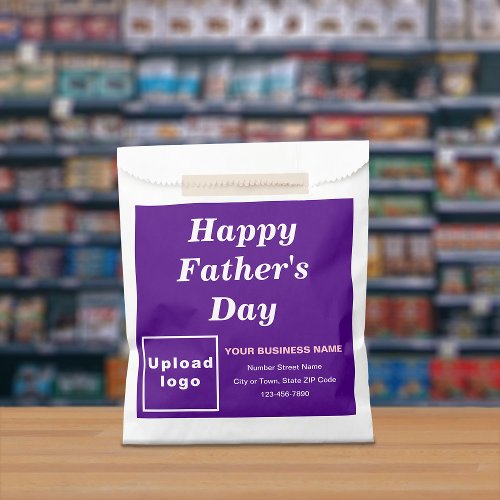 Purple Business Brand Fatherâs Day Paper Bag
