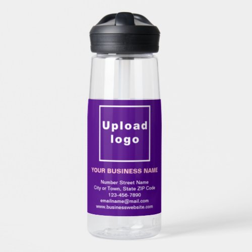 Purple Business Brand on 25 oz Water Bottle