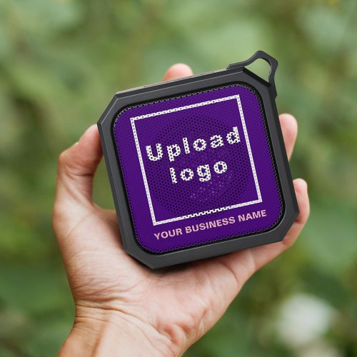 Purple Business Brand on Bluetooth Speaker
