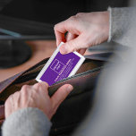 Purple Business Brand on Business Card Case<br><div class="desc">Purple business brand on customizable business card case. Customize it by uploading your business logo and typing the name, address, phone number, e-mail and website or social media page of your business. Customize it to advertise your business or to promote your brand name to customers or clients. Customizable office supply...</div>