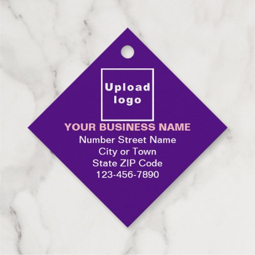 Purple Business Brand on Diamond Shape Foil Tag