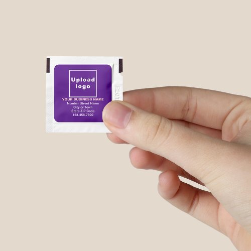 Purple Business Brand on Hand Sanitizer Packet