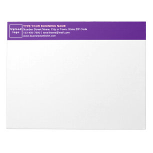 Purple Business Brand on Heading of Notepad