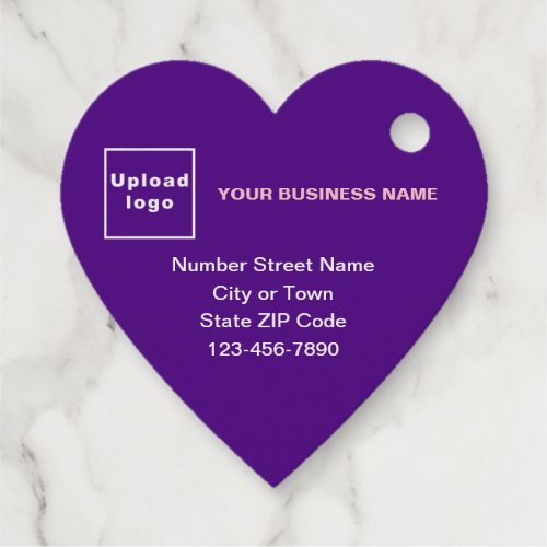 Purple Business Brand on Heart Shape Foil Tag