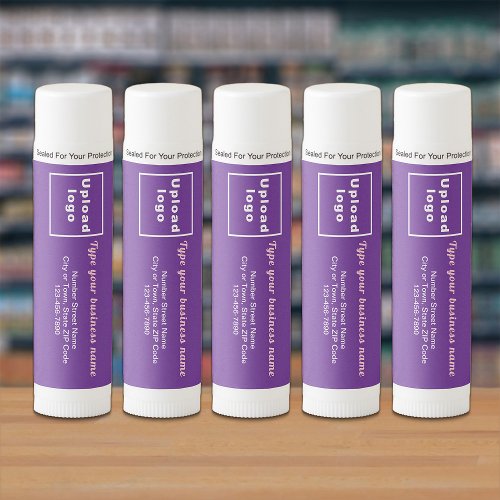 Purple Business Brand on Lip Balm