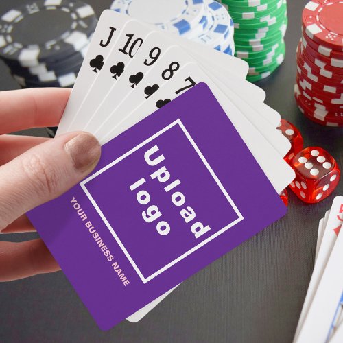 Purple Business Brand on Playing Cards