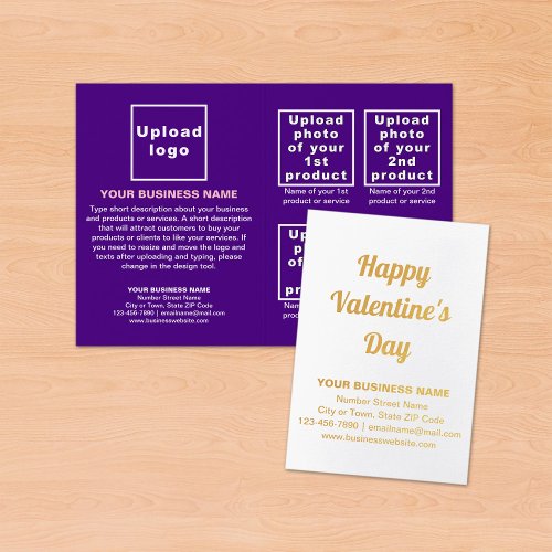 Purple Business Brand on Valentine Foil Card