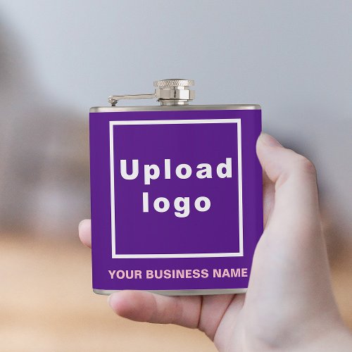 Purple Business Brand on Vinyl Wrapped Flask