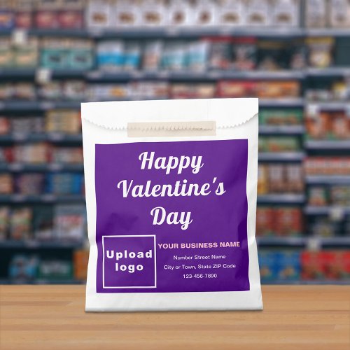 Purple Business Brand Valentine Paper Bag