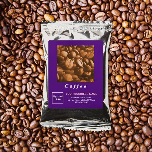 Purple Business Branding on Coffee Drink Mix