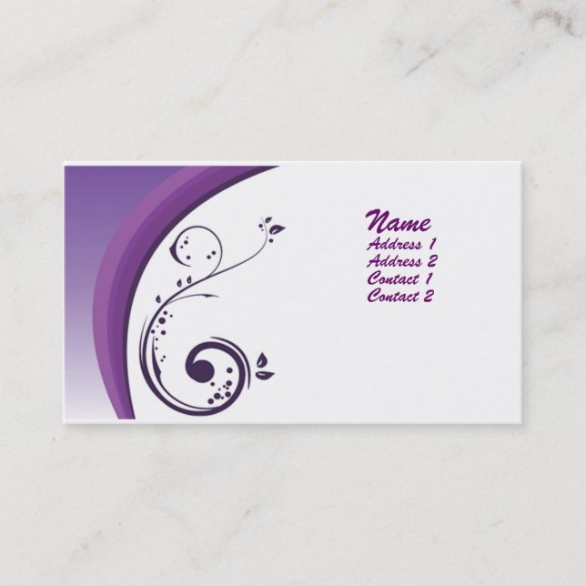 Purple Business Card (Front)