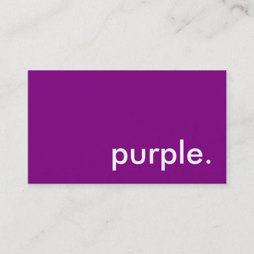 Customizable purple. business card