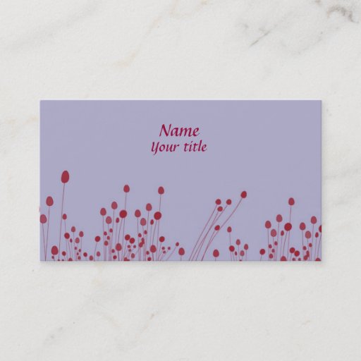 Customizable Purple Business Card