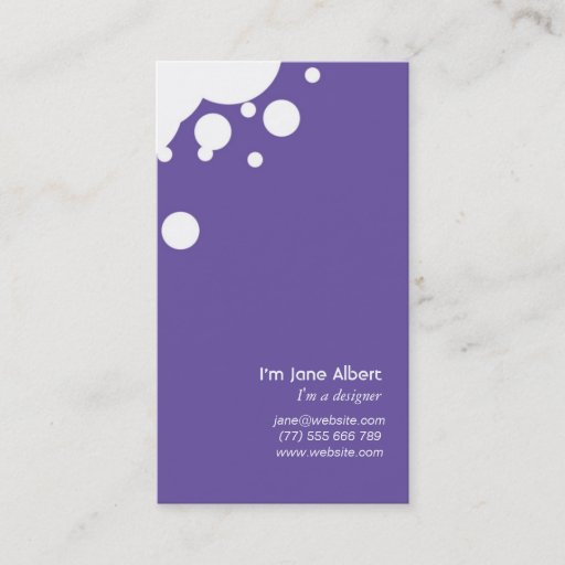 Customizable purple business card (014)