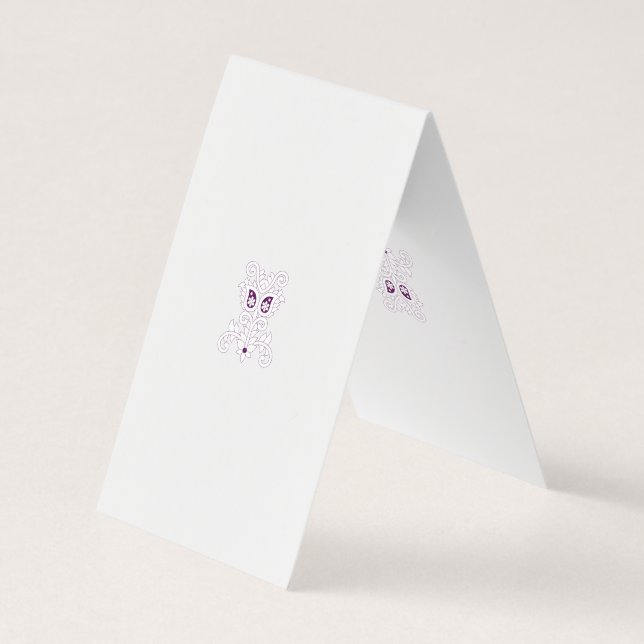 Purple Business Cards | Elegant Custom Designs (Back)