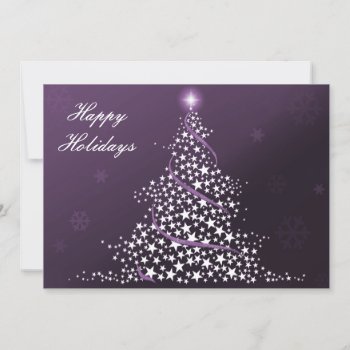 Purple Business Holiday Flat Cards by XmasMall at Zazzle