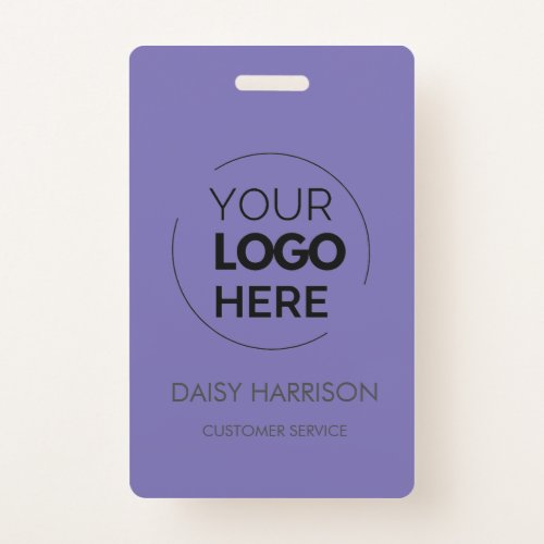 Purple Business ID  Modern Custom Employee Badge