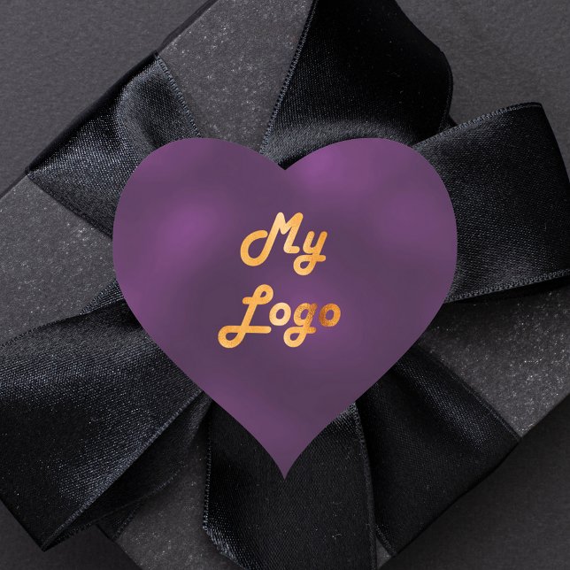 Purple business logo heart sticker (Creator Uploaded)