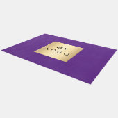 Purple business logo rug | Zazzle