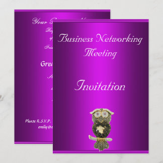 Purple Business Meeting Invitation Change Logo