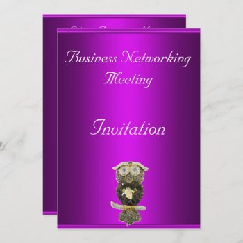 Purple Business Meeting Invitation Change Logo by invitesnow at Zazzle