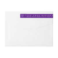 Blush pink holographic glitter return address label