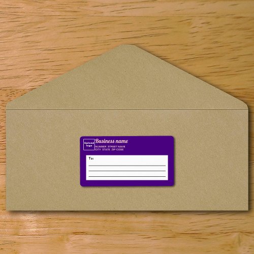 Purple Business Shipping Label