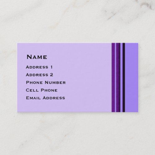 Purple Business Stripes Business Cards