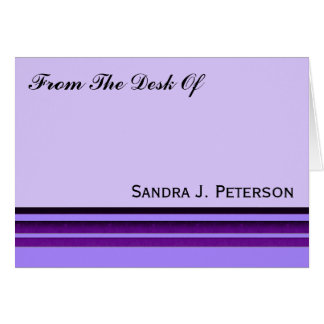 Purple Business Stripes Card