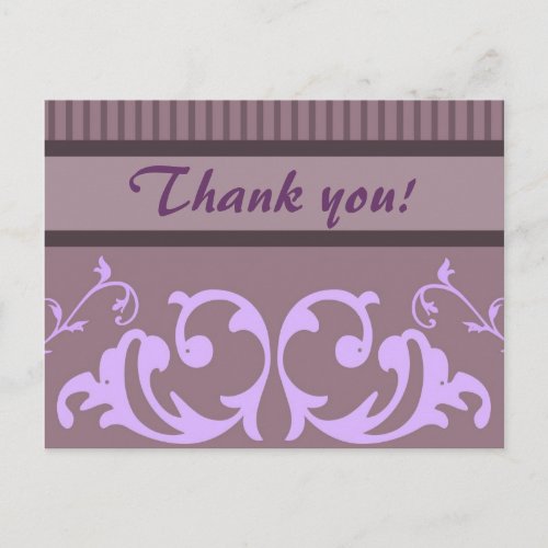 Purple Business Thank You Postcards