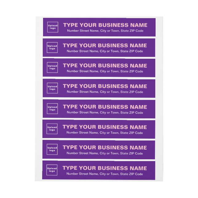 Purple Business Wrap Around Return Address Label (Sheet)