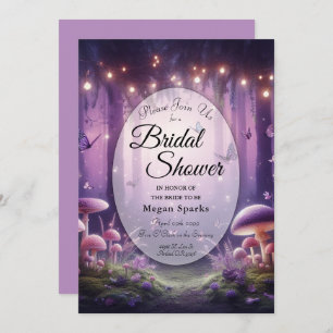 Purple Butterflies and Starlit Skies Bridal Shower Invitation