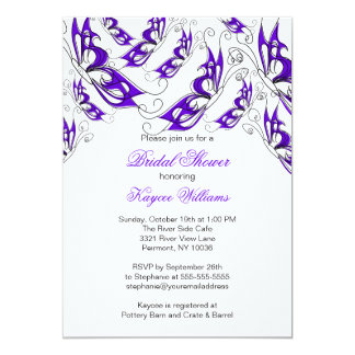 Purple Butterfly Bridal Shower Invitations 6