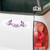 Purple Butterflies Bumper Sticker (On Truck)