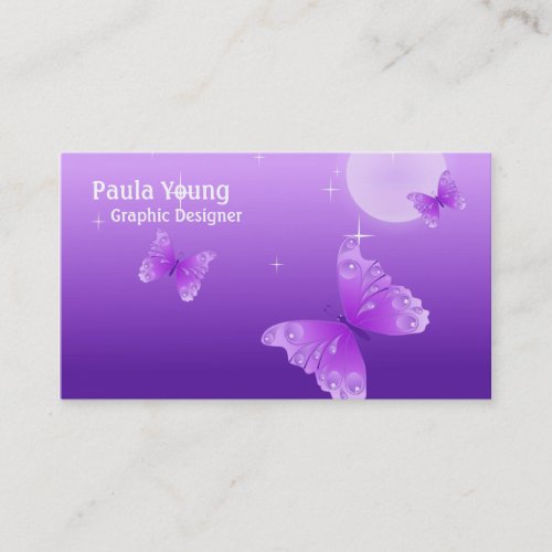 Purple Butterflies Business Card