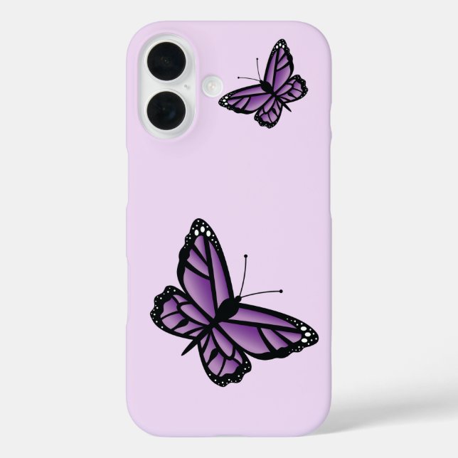 Purple Butterflies Case-Mate iPhone Case (Back)