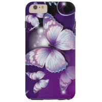 Purple Butterflies Tough iPhone 6 Plus Case
