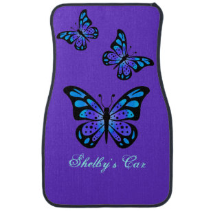 Purple Butterflies Custom Car Mats