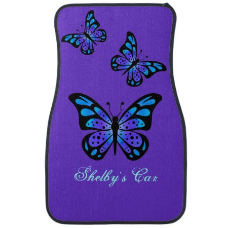 Purple Butterflies Custom Car Mats
